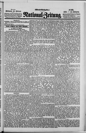 Nationalzeitung vom 20.02.1889