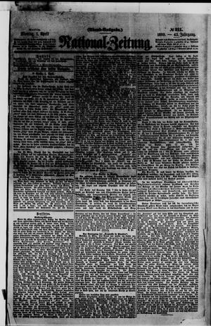 Nationalzeitung vom 01.04.1889
