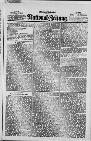 Nationalzeitung vom 07.04.1889