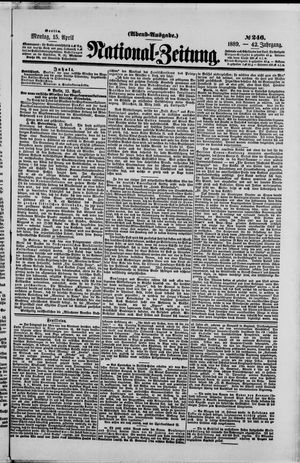 Nationalzeitung vom 15.04.1889