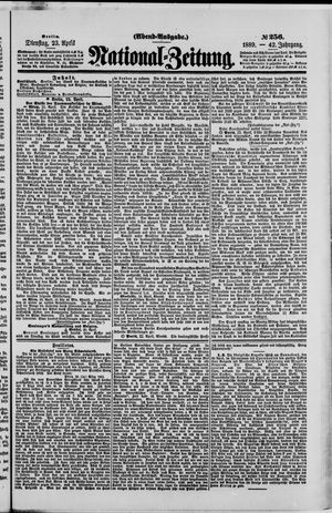 Nationalzeitung vom 23.04.1889