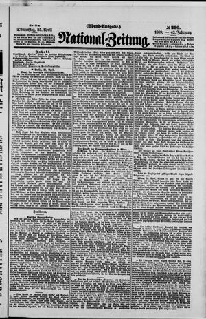 Nationalzeitung vom 25.04.1889