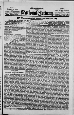 Nationalzeitung vom 28.04.1889