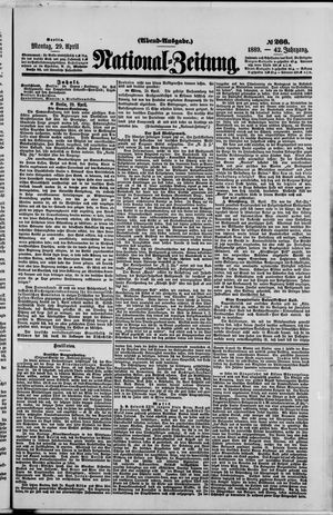 Nationalzeitung vom 29.04.1889