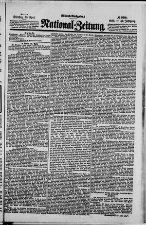 Nationalzeitung vom 30.04.1889