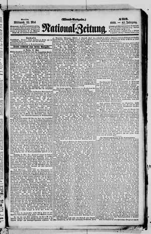 Nationalzeitung vom 22.05.1889