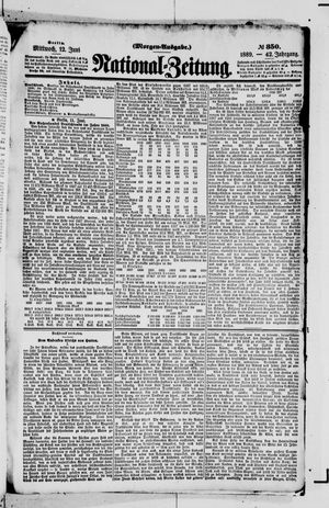 Nationalzeitung on Jun 12, 1889
