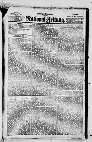 Nationalzeitung on Jun 14, 1889