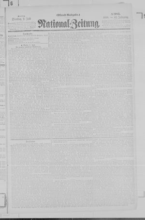 National-Zeitung on Jul 2, 1889