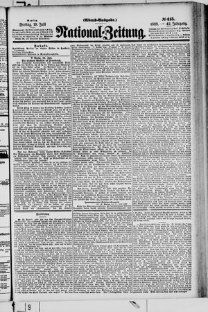 Nationalzeitung vom 19.07.1889
