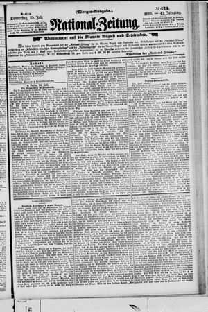 Nationalzeitung on Jul 25, 1889
