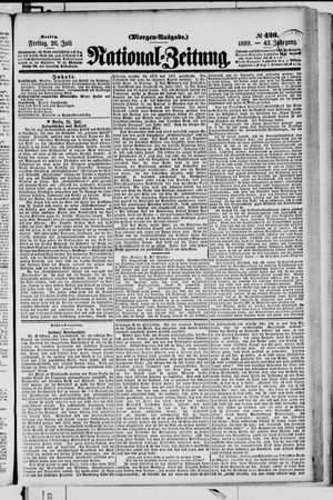 Nationalzeitung vom 26.07.1889