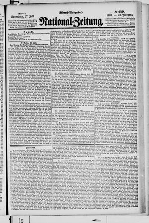 Nationalzeitung on Jul 27, 1889