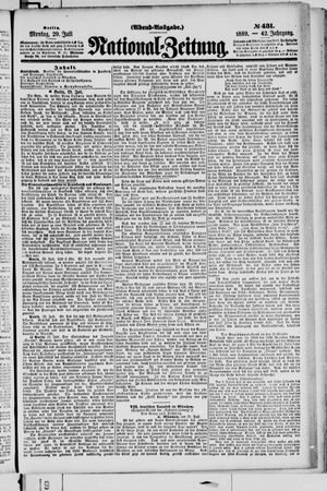 Nationalzeitung on Jul 29, 1889