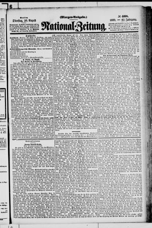 Nationalzeitung vom 20.08.1889