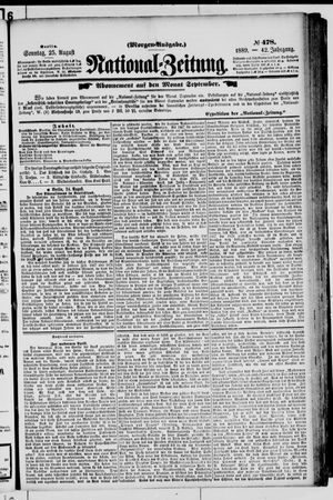 Nationalzeitung on Aug 25, 1889