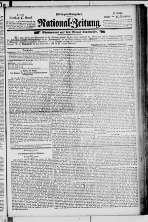 National-Zeitung vom 27.08.1889