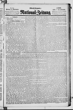 National-Zeitung vom 09.09.1889