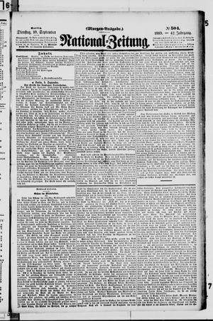 National-Zeitung vom 10.09.1889