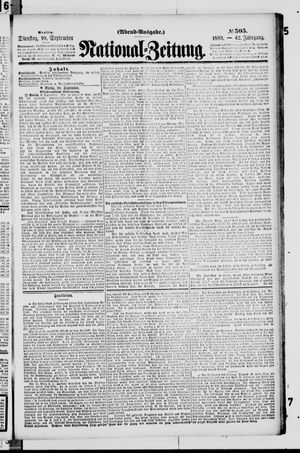 National-Zeitung vom 10.09.1889