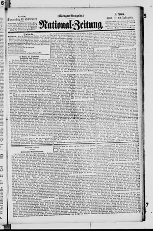 National-Zeitung vom 12.09.1889