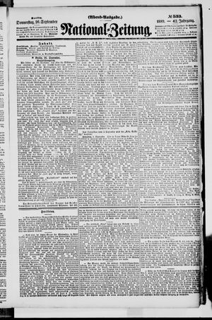 National-Zeitung vom 26.09.1889