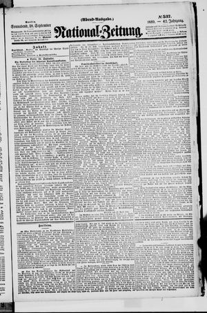 National-Zeitung vom 28.09.1889