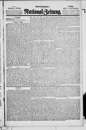 Nationalzeitung vom 01.10.1889