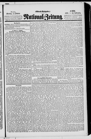 National-Zeitung on Oct 7, 1889