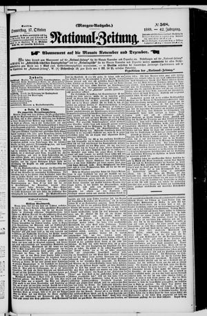 National-Zeitung vom 17.10.1889