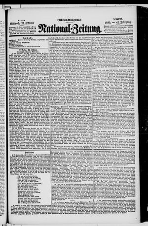 National-Zeitung vom 23.10.1889