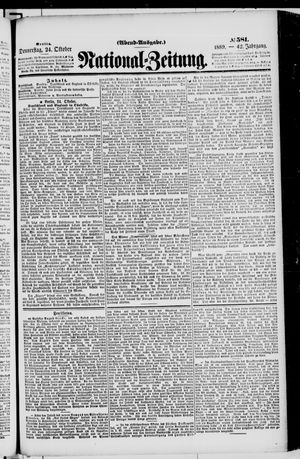 National-Zeitung vom 24.10.1889