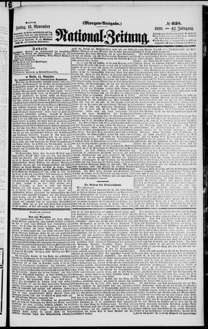 National-Zeitung vom 15.11.1889