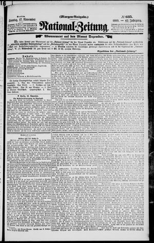 National-Zeitung on Nov 17, 1889