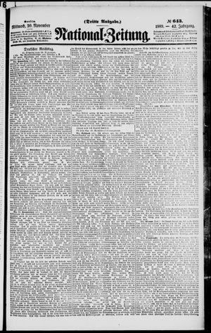 National-Zeitung vom 20.11.1889