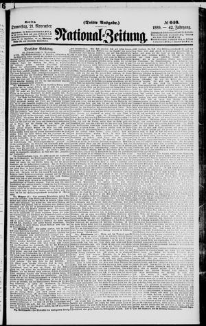 National-Zeitung vom 21.11.1889