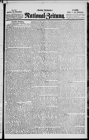 National-Zeitung vom 22.11.1889