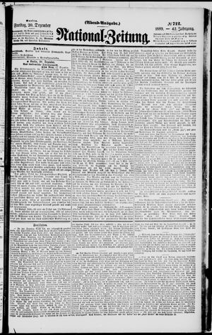 National-Zeitung on Dec 20, 1889