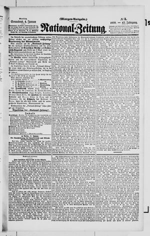 Nationalzeitung vom 04.01.1890