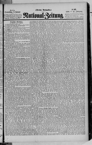 Nationalzeitung vom 09.01.1890