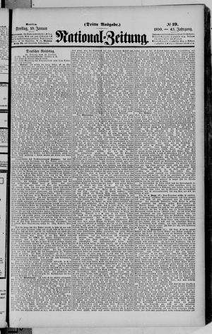 Nationalzeitung on Jan 10, 1890