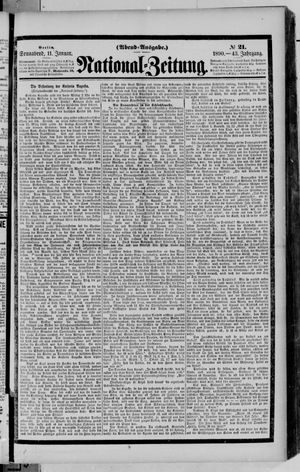 Nationalzeitung vom 11.01.1890