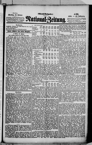National-Zeitung vom 13.01.1890