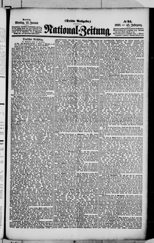 National-Zeitung vom 13.01.1890