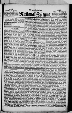 Nationalzeitung vom 14.01.1890