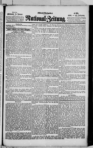 Nationalzeitung vom 15.01.1890