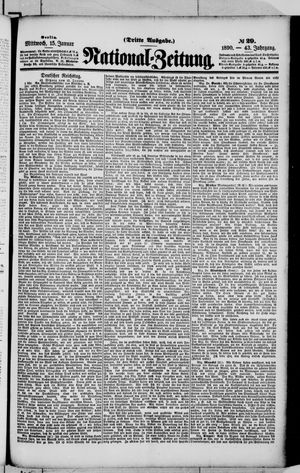 Nationalzeitung on Jan 15, 1890