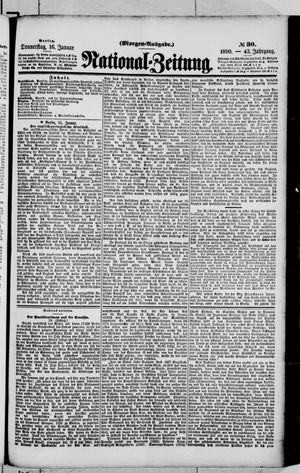 Nationalzeitung vom 16.01.1890