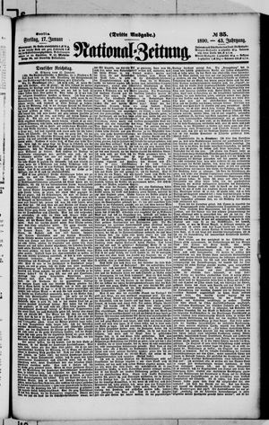 Nationalzeitung vom 17.01.1890