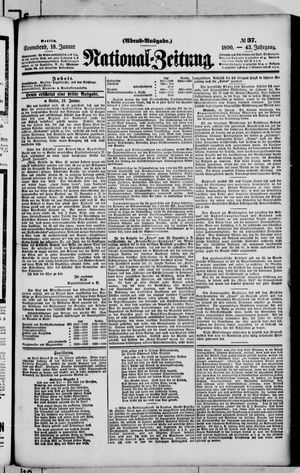 Nationalzeitung on Jan 18, 1890